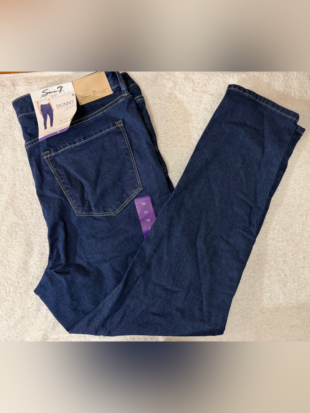 NWT Seven7 Skinny Jeans High-Waisted Classic Stretch Argon Wash MY190IDE24